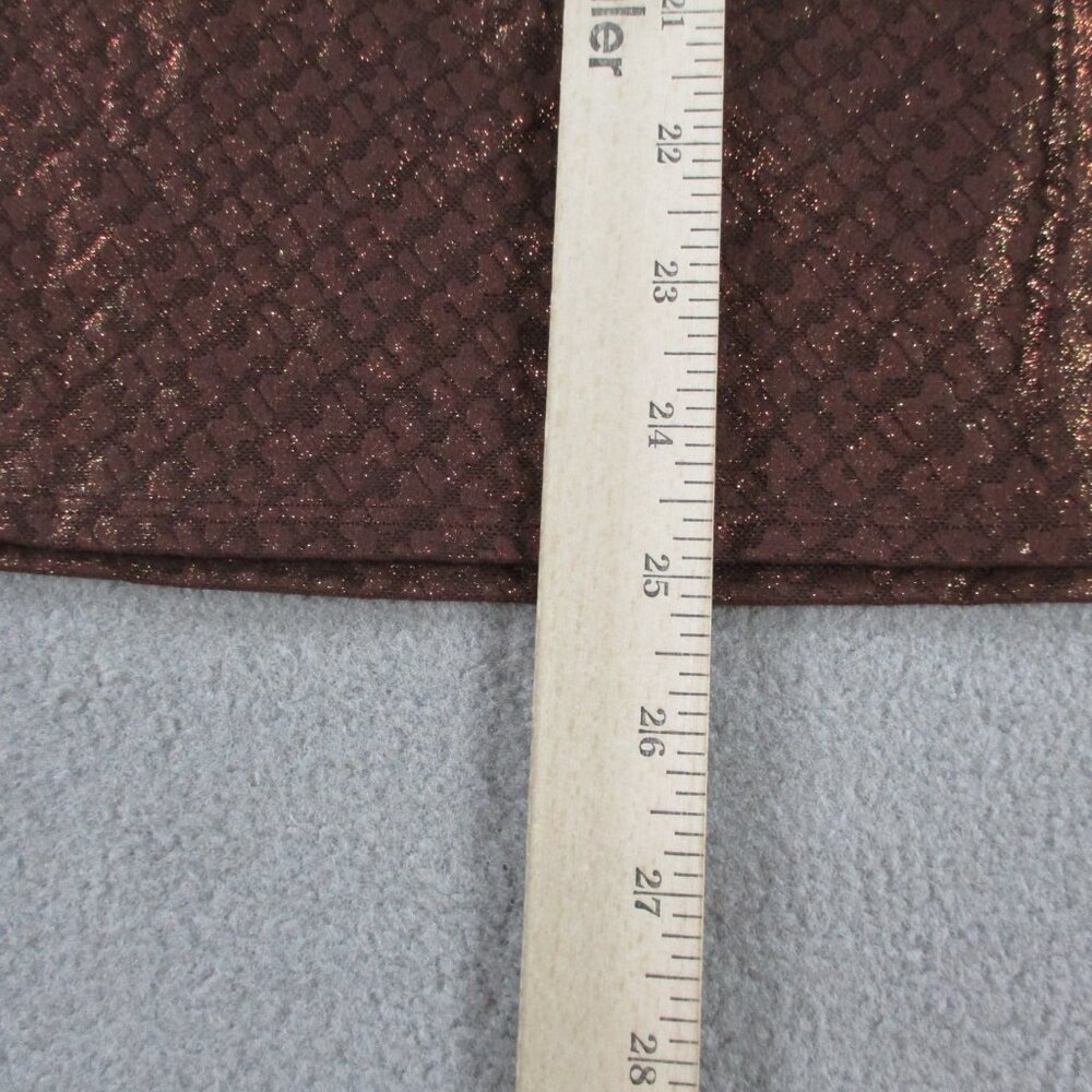 SKIMS Cami Dress Womens XL Bronze Foil Mesh Slip Cami Logo Allover Print NWT - Picture 5 of 7